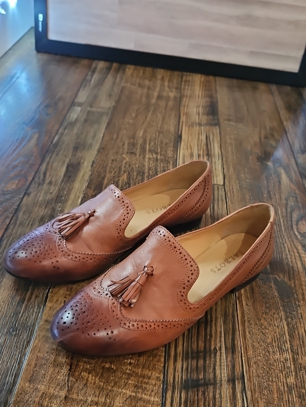 Talbots Brown Tassel Leather Loafers for Women